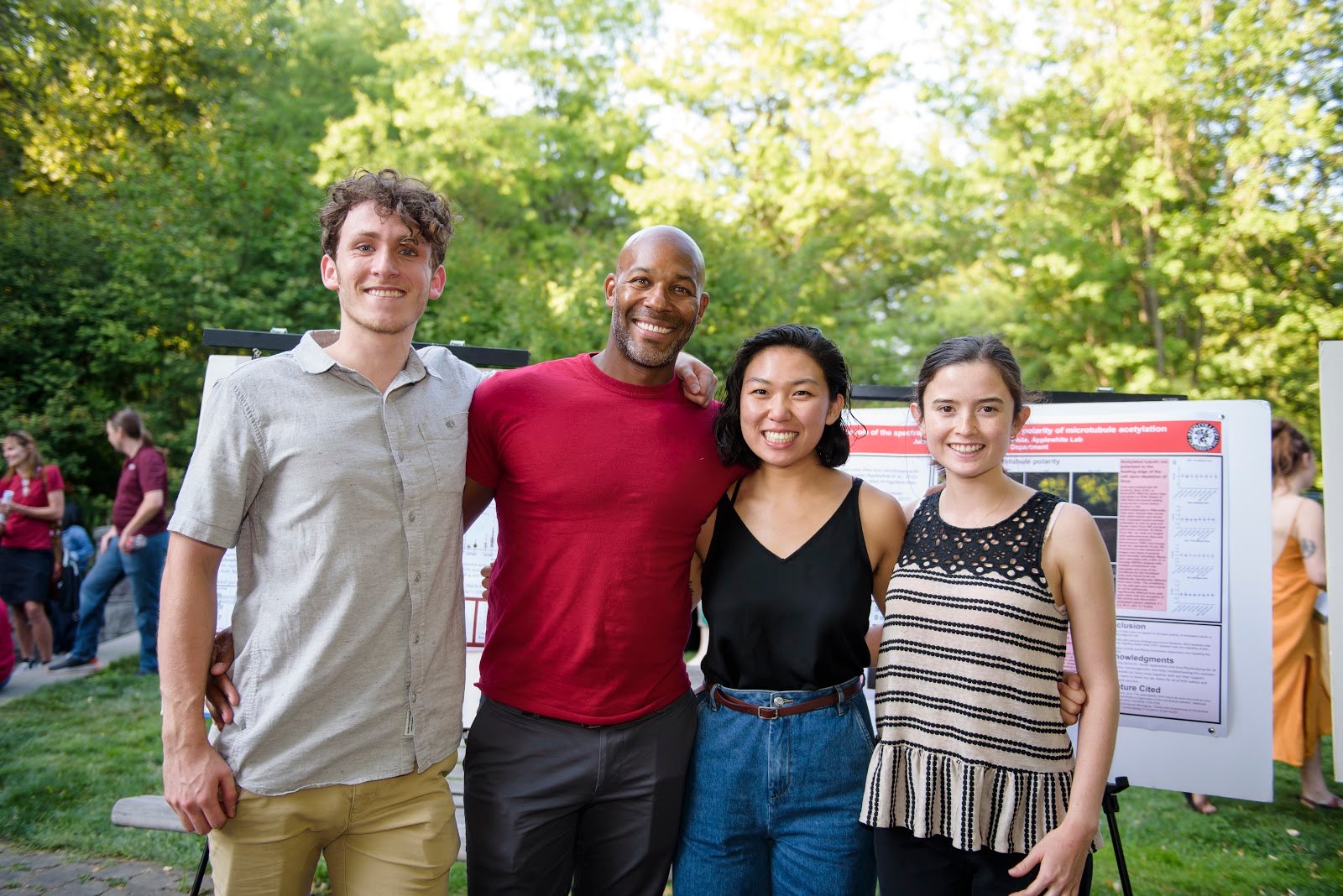 Derek with mentees at Reed College